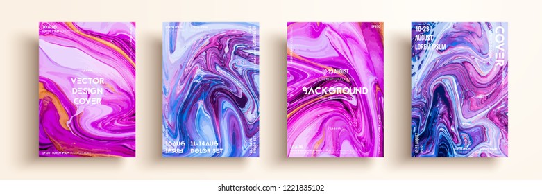 Artistic covers design. Liquid marble texture. Creative fluid colors backgrounds. Applicable for design covers, presentation, invitation, flyers, annual reports, posters and business cards.