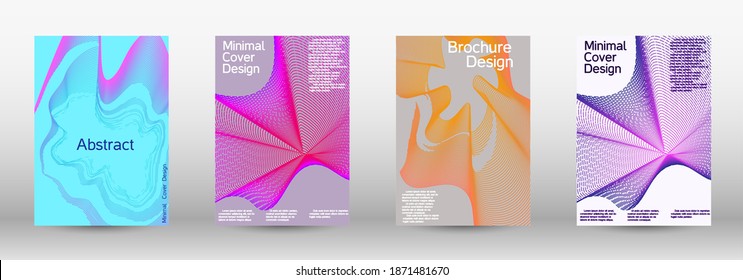 Künstlerisches Cover Design. Eine Reihe moderner abstrakter Cover. Kreative Hintergründe aus abstrakten Linien, um ein modisches abstraktes Cover, Banner, Poster, Booklet zu erstellen.