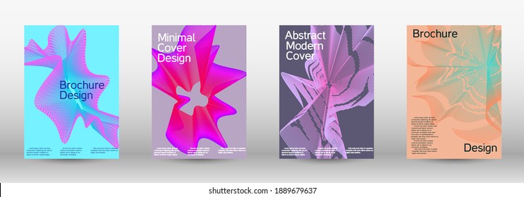 Diseño de cubiertas artísticas. Un conjunto de cubiertas abstractas modernas. Fondos creativos de líneas abstractas para crear una portada abstracta, pancarta, afiche, folleto de moda.