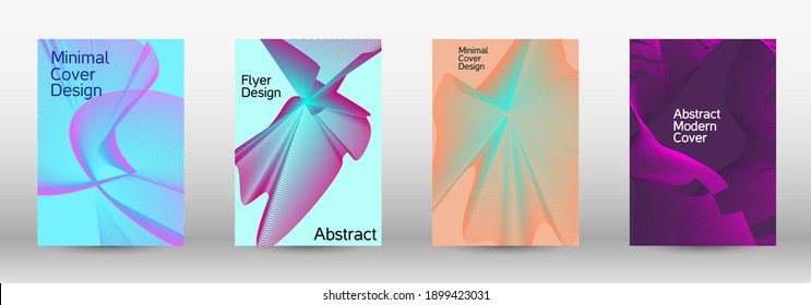 Artistic covers design. A set of modern abstract covers. Future futuristic template with abstract current forms for banner design, poster, booklet, report, journal. 