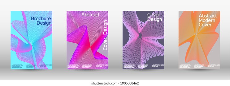 Artistic covers design. A set of modern abstract covers. Creative fluid backgrounds from current forms to design a fashionable abstract cover, banner, poster, booklet.