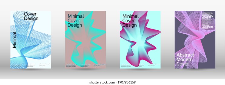 Artistic covers design. A set of modern abstract covers. Creative backgrounds from abstract lines to create a fashionable abstract cover, banner, poster, booklet.