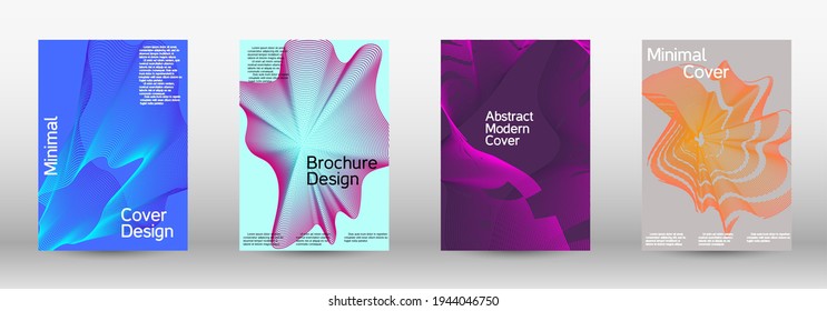 Künstlerisches Cover Design. Eine Reihe moderner abstrakter Cover. Zukünftige futuristische Vorlage mit abstrakten aktuellen Formularen für Bannerdesign, Poster, Broschüre, Bericht, Journal. 