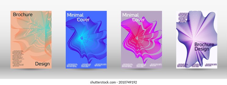 Diseño de cubiertas artísticas. Un conjunto de cubiertas abstractas modernas. Fondos creativos de líneas abstractas para crear una portada abstracta, pancarta, afiche, folleto de moda.