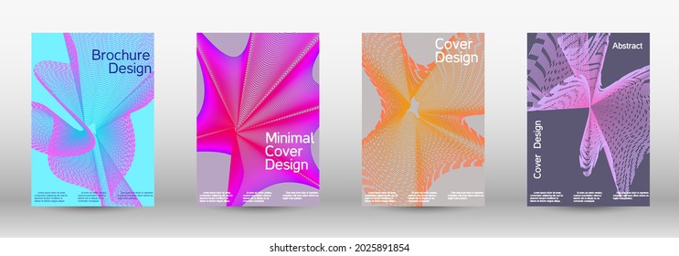 Künstlerisches Cover Design. Eine Reihe moderner abstrakter Cover. Kreative Hintergründe aus abstrakten Linien, um ein modisches abstraktes Cover, Banner, Poster, Booklet zu erstellen.
