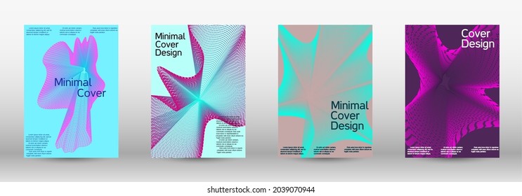 Artistic covers design. A set of modern abstract covers. Future futuristic template with abstract current forms for banner design, poster, booklet, report, journal. 