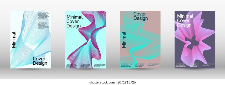 Artistic covers design. A set of modern abstract covers. Creative fluid backgrounds from current forms to design a fashionable abstract cover, banner, poster, booklet.