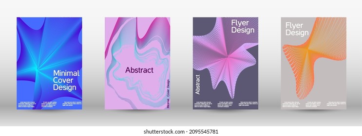 Diseño de cubiertas artísticas. Un conjunto de cubiertas abstractas modernas. Futura plantilla futurista con formularios abstractos actuales para diseño de banner, afiche, folleto, informe, diario. 
