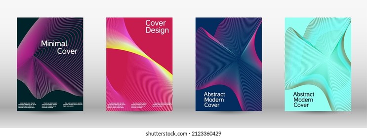 Artistic covers design. A set of modern abstract covers. Modern abstract background. Creative backgrounds from abstract lines to create a fashionable abstract cover, banner, poster, booklet.