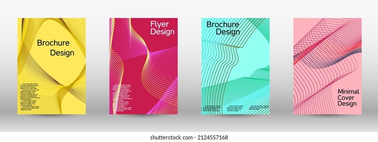 Artistic covers design. A set of modern abstract covers. Modern abstract background. Creative backgrounds from abstract lines to create a fashionable abstract cover, banner, poster, booklet.