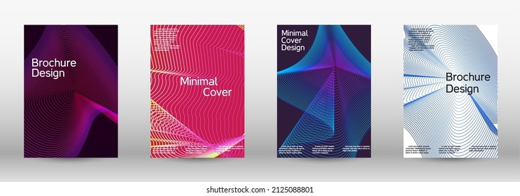 Artistic covers design. A set of modern abstract covers. Modern design template. Future futuristic template with abstract current forms for banner design, poster, booklet, report, magazine. 