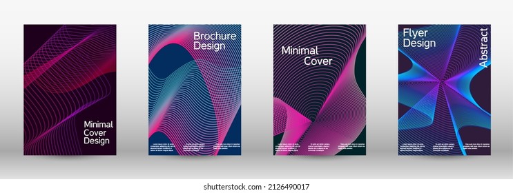 Artistic covers design. A set of modern abstract covers. Modern design template. Future futuristic template with abstract current forms for banner design, poster, booklet, report, magazine. 