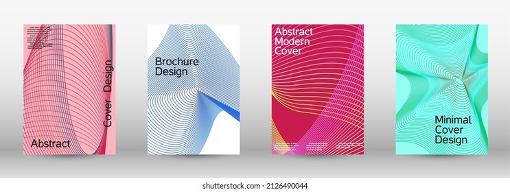 Artistic covers design. A set of modern abstract covers. Modern abstract background. Creative backgrounds from abstract lines to create a fashionable abstract cover, banner, poster, booklet.