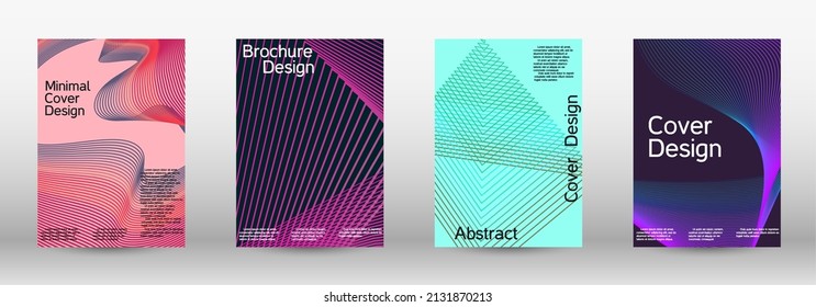 Künstlerisches Cover Design. Eine Reihe moderner abstrakter Cover. Moderne Design-Vorlage. Zukünftige futuristische Vorlage mit abstrakten aktuellen Formularen für Bannerdesign, Poster, Broschüre, Report, Magazin. 