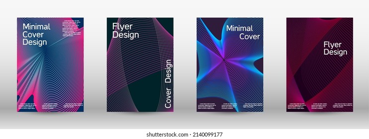 Artistic covers design. A set of modern abstract covers. Modern abstract background. Future futuristic template with abstract current forms for banner design, poster, booklet, report, magazine. 