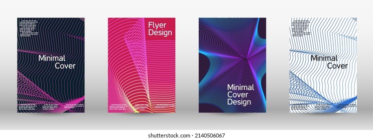 Artistic covers design. A set of modern abstract covers. Modern abstract background. Future futuristic template with abstract current forms for banner design, poster, booklet, report, magazine. 