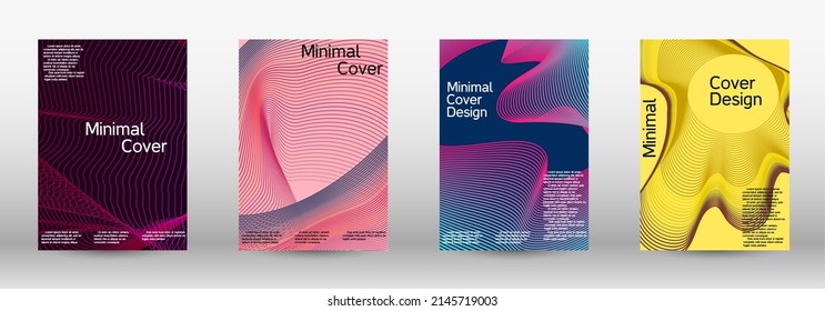 Artistic covers design. A set of modern abstract covers. Modern abstract background. Future futuristic template with abstract current forms for banner design, poster, booklet, report, magazine. 