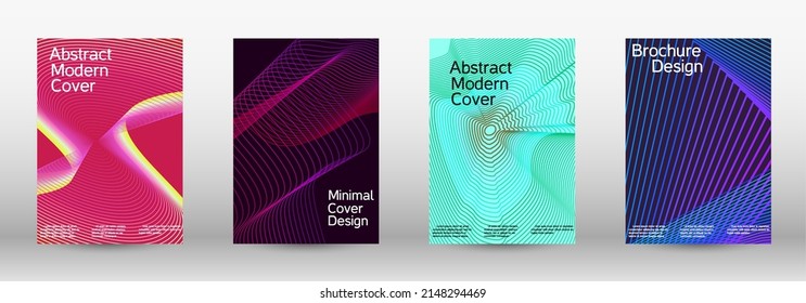 Artistic covers design. A set of modern abstract covers. Modern abstract background. Future futuristic template with abstract current forms for banner design, poster, booklet, report, magazine. 