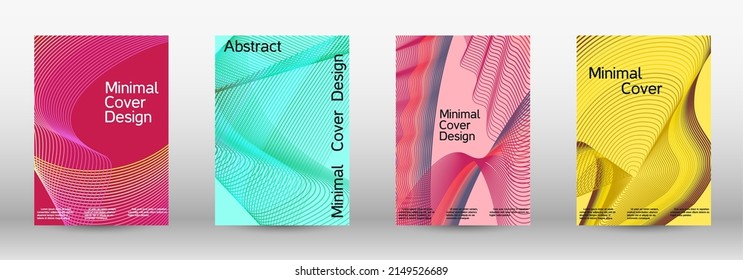Artistic covers design. A set of modern abstract covers. Modern abstract background. Creative backgrounds from abstract lines to create a fashionable abstract cover, banner, poster, booklet.