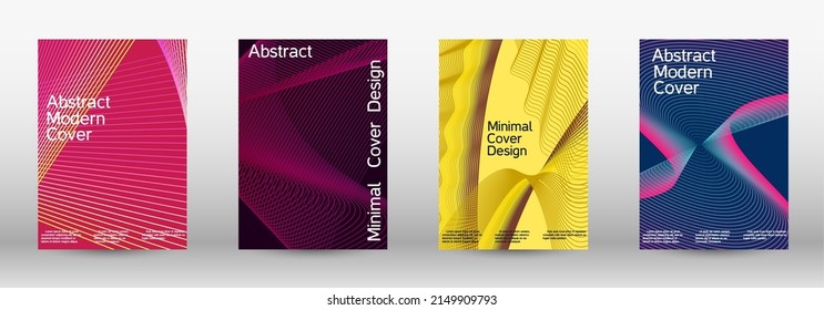 Artistic covers design. A set of modern abstract covers. Modern design template. Future futuristic template with abstract current forms for banner design, poster, booklet, report, magazine. 