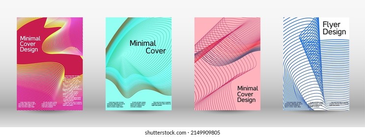 Artistic covers design. A set of modern abstract covers. Modern design template. Future futuristic template with abstract current forms for banner design, poster, booklet, report, magazine. 