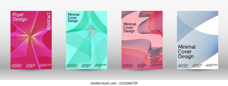 Artistic covers design. A set of modern abstract covers. Modern design template. Creative backgrounds from abstract lines to create a fashionable abstract cover, banner, poster, booklet.