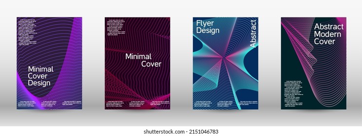 Artistic covers design. A set of modern abstract covers. Modern design template. Creative backgrounds from abstract lines to create a fashionable abstract cover, banner, poster, booklet.