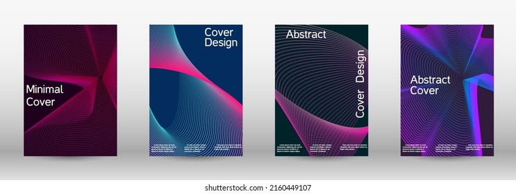 Artistic covers design. A set of modern abstract covers. Modern abstract background. Creative backgrounds from abstract lines to create a fashionable abstract cover, banner, poster, booklet.