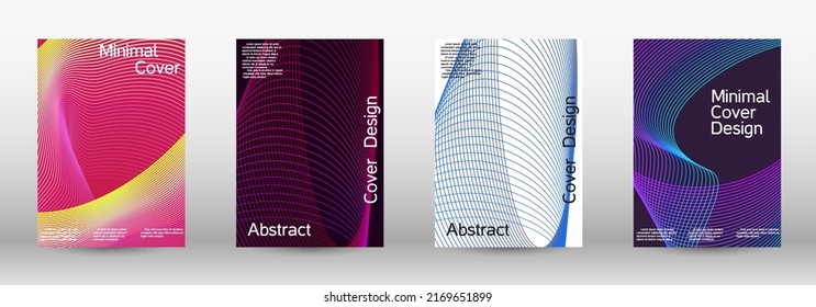 Artistic covers design. A set of modern abstract covers. Modern abstract background. Future futuristic template with abstract current forms for banner design, poster, booklet, report, magazine. 