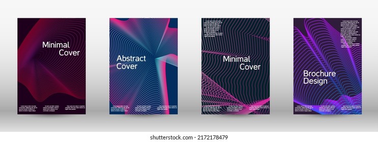 Artistic covers design. A set of modern abstract covers. Modern design template. Future futuristic template with abstract current forms for banner design, poster, booklet, report, magazine. 