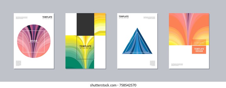 Artistic covers or poster design. Creative colours backgrounds vector design