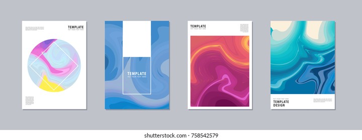 Artistic covers or poster design. Creative colours backgrounds vector design