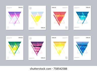 Artistic covers or poster design. Creative colours backgrounds vector design