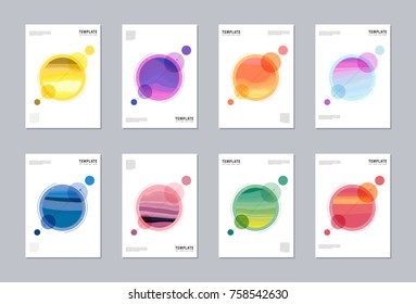 Artistic covers or poster design. Creative colours backgrounds vector design