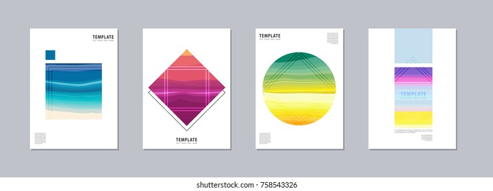Artistic covers or poster design. Creative colours backgrounds vector design.
