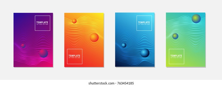 Artistic covers or poster design. Creative colours backgrounds vector design
