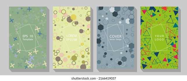  Artistic covers set in hand drawn graffiti style. Street art background collection. Vector illustration