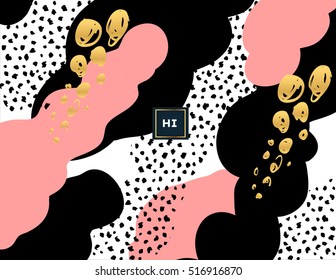 Artistic creative card with hand drawn shapes and textures
Universal templates for invitation.