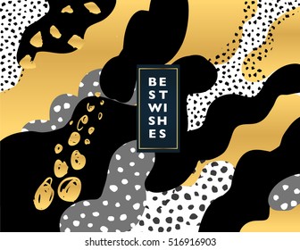Artistic creative card with hand drawn shapes and textures
Universal templates for invitation.
