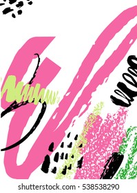 Artistic creative cards with hand drawn shapes and textures
Universal templates for invitation.
