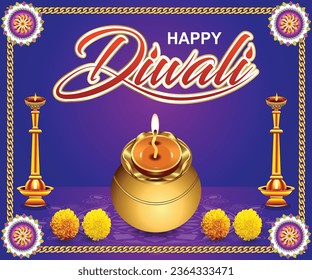 artistic creative colorful deepawali background vector illustration