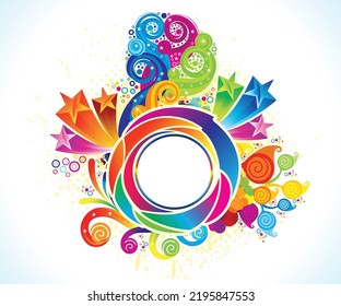 artistic creative colorful floral explode vector illustration