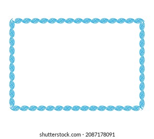 artistic creative cyan floral border vector illustration