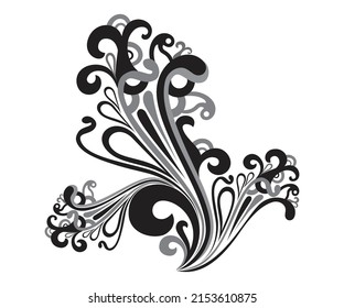 ilustración artística decorativa de fondo floral vectorial