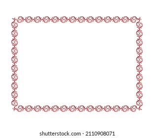 künstlerisch-kreativ-dekorativ-floraler Rand, Vektorgrafik
