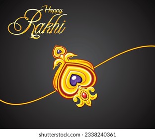 artistic creative detailed rakhi vector illustration