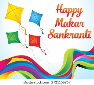 künstlerische kreative glückliche makar sankranti Vektorgrafik