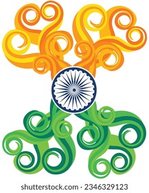 artistic creative indian flag concept vector illustration