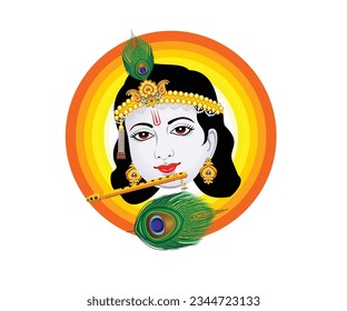 artistic creative krishna janamashtmi background vector illustration