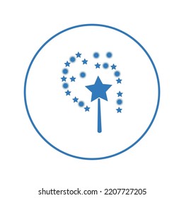 Artistic creative magic stick icon | Circle version icon |